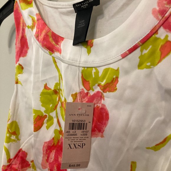 Floral Ann Taylor Tank (XXSP) - Picture 2 of 5